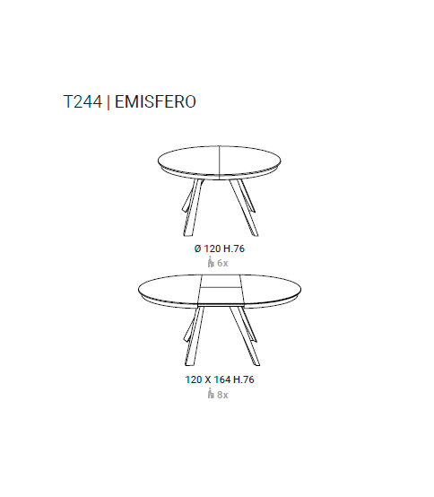 Стол EMISFERO OZZIO DESIGN T244